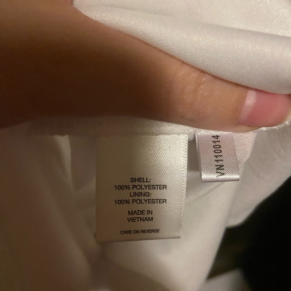 New York & Company A-Line Dress Women's 10 Sleeveless White Lined Lace Trim - Picture 12 of 14